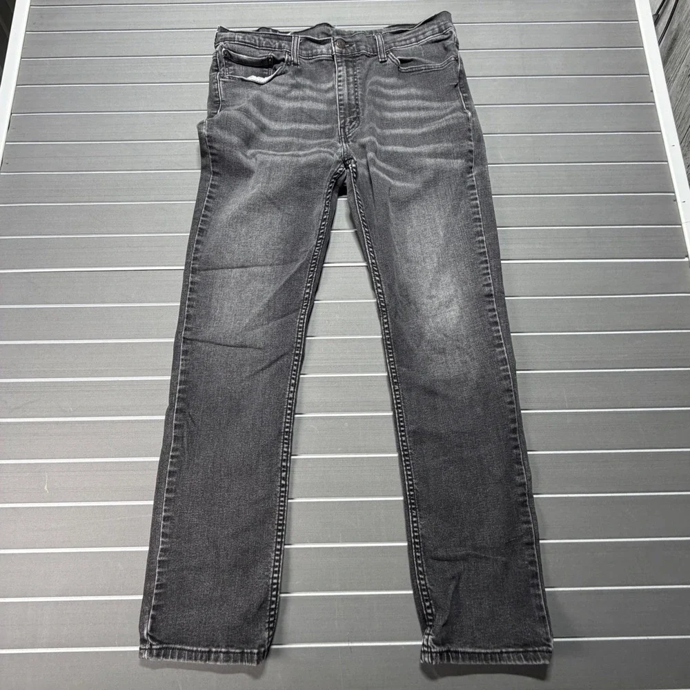 Levis 511 Slim Fit Jeans Mens 38x32 Faded Black WaterLess Denim 04511-3096